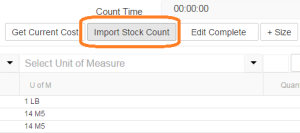 Import Stock Count